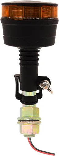 Miniatura 3 de Agrieyes Soporte de luz de baliza de tractor, montaje de metal con alambre para carretilla elevadora intermitente luz de advertencia giratoria