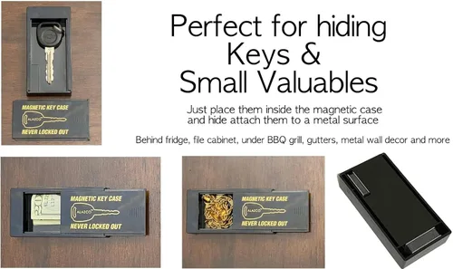 Miniatura 7 de 4 JUMBO Hide A Key Holder magnético para debajo del automóvil, llaves de repuesto para casa, cobertizo de casa rodante, barco, camión, oficina