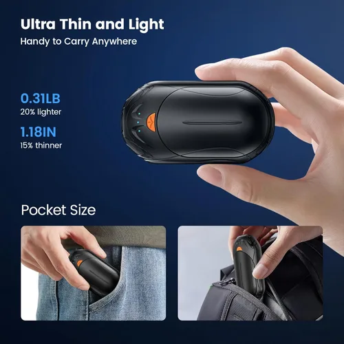 Miniatura 5 de POMPONGO Magnetic Hand Warmers Rechargeable 2 Pack, 6000mAh AI Hand Warmers Max. 20Hrs Heat, 3 Levels 108-131°F Pocket Heater, Hunting Essentials
