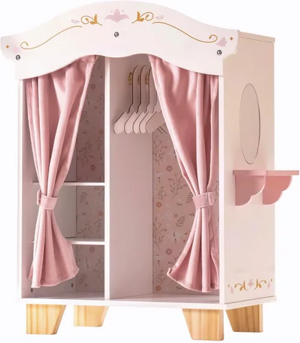 Miniatura 11 de ROBUD Cuna de Madera para Muñecas de Bebé, Juguetes de Cama para Muñecas de Bebé, para Muñecas de Hasta 18 Pulgadas, Accesorios para Muñecas