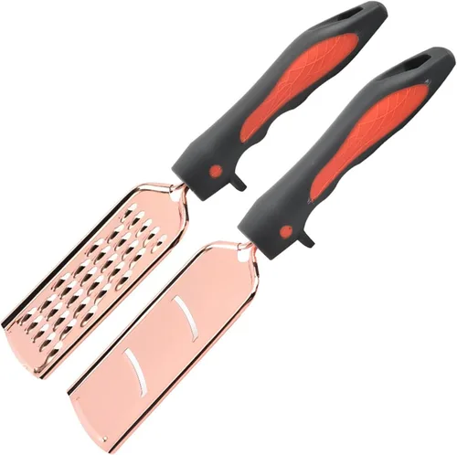 Miniatura 14 de Rallador de queso profesional, rallador de queso de acero inoxidable dorado de mano, rallador de manivela de mano, prácticos utensilios de cocina