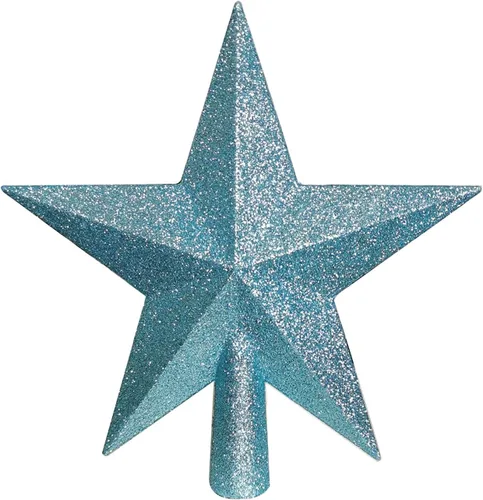 Miniatura 33 de YYCRAFT Adorno de Estrella con Purpurina para la Punta del Árbol Decoración Navideña - 6 Pulgadas, Rojo