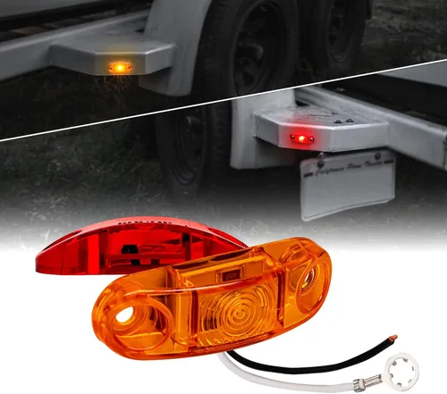 Miniatura 16 de TRUE MODS - Kit de 2 luces marcadoras LED ámbar de 2.5 pulgadas para remolque [DOT FMVSS 108] [SAE P2] [Montaje en superficie] [Impermeable IP67]