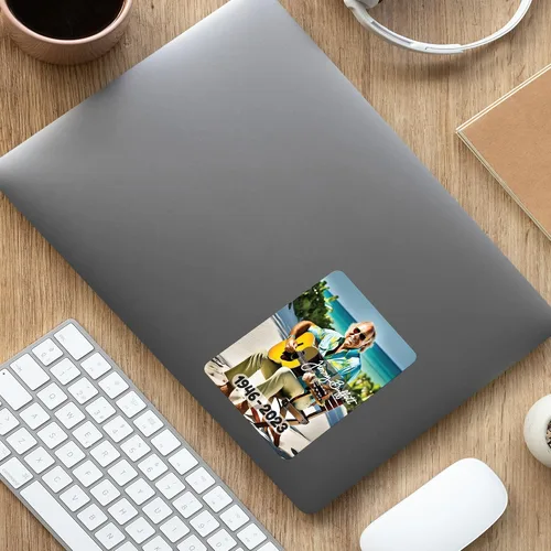 Miniatura 7 de RIP Jimmy Buffett - Adhesivo adhesivo para automóviles, camiones, ventanas, parachoques, portátiles, tazas, paredes, 5.5 x 4.5 pulgadas