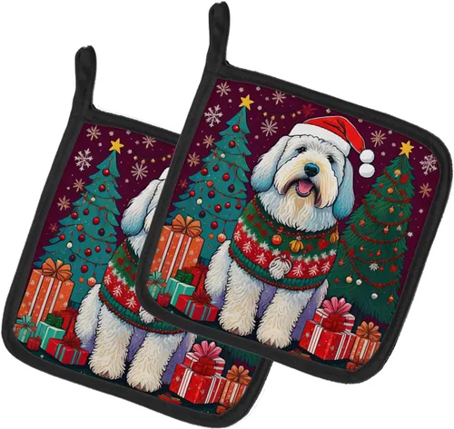Miniatura 27 de Caroline's Treasures Fawn Pug - Par de soportes para ollas de Navidad, resistentes al calor, juego de ollas para horno, almohadillas calientes