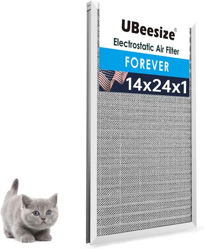 Miniatura 33 de UBeesize 20x25x1 Filtro de aire electrostático reutilizable para HVAC y aire acondicionado, filtro para estufa, MERV 8, lavable, dura toda la vida