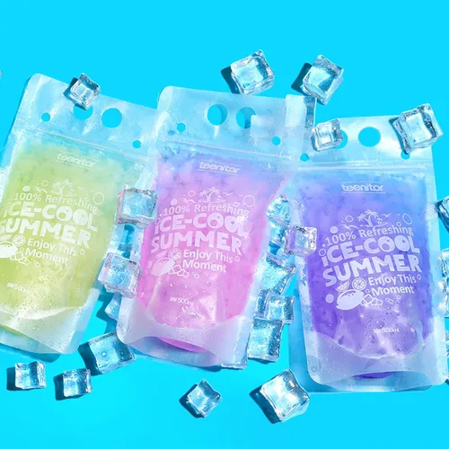 Miniatura 4 de Teenitor 100 bolsas de bebida con pajitas, bolsas de bebidas para jugos para adultos, bolsas de bebida reutilizables para licuados de jugos, bolsas