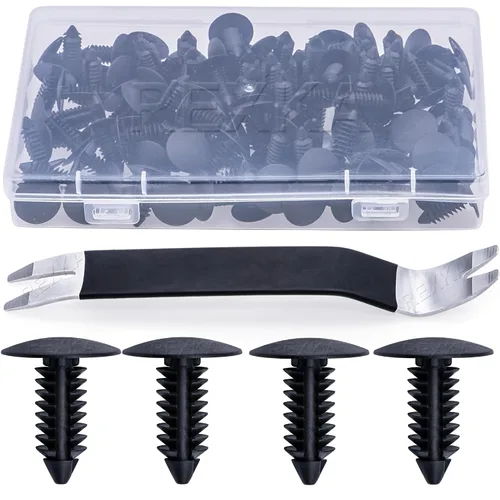 Miniatura 9 de Rexka 100 unids Fender Bumper Shield Fender Liner Push Pin Retener Clips 6030441 para Jeep Dodge Ram Chrysler