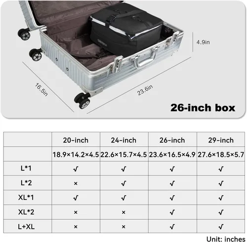 Miniatura 57 de TABITORA - Estantería portátil y plegable de gran capacidad con ganchos para colgar, ideal como almacenamiento para viajes