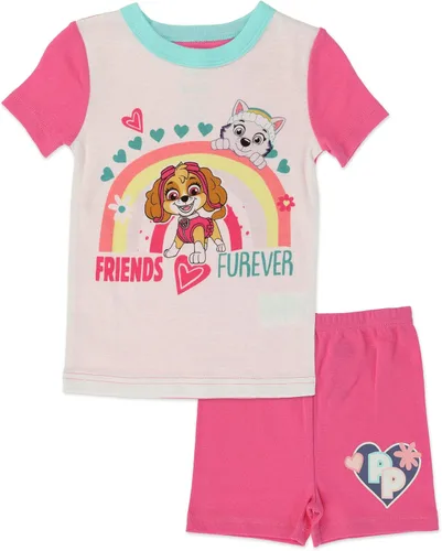Miniatura 2 de Paw Patrol Conjunto de pijama de 4 piezas para niñas rosa 100 algodón talla 2T a 5T