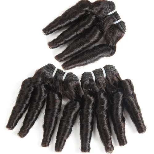 Miniatura 13 de Molefi Extensiones de cabello humano brasileño Funmi rizado, 4 paquetes de extensiones de cabello humano negro, extensiones de cabello corto rizado