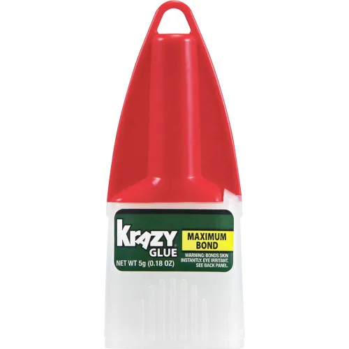 Krazy Glue Max Bond Strong Super Glue, 0.18 onzas, pegamento de gel transparente con fórmula que no se corre y punta de precisión para una fácil
