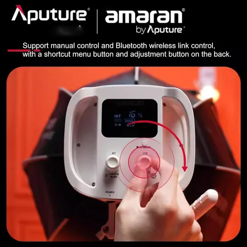 Miniatura 4 de Aputure Amaran 150c luz de vídeo COB, RGBWW 150W, 2,500K a 7,500K CCT con ajuste G/M, 15,610 lux a 1 m con hiperreflector, control de APP (Blanco)