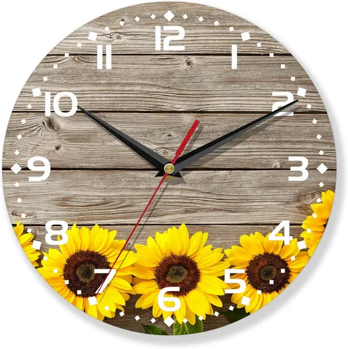Miniatura 11 de Reloj de pared con pilas, reloj de pájaro para sala de estar, flores de acuarela, reloj de pared decorativo para sala de estar, dormitorio, baño