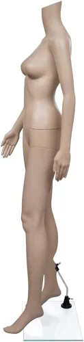 Miniatura 5 de vidaXL Maniquí, maniquí de mujer de cuerpo completo realista con base de vidrio, cuerpo de exhibición de vestido de mujer, maniquí