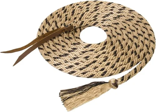 Weaver Leather, LLC Mecate trenzado sólido Silvertip Beige/ negro/ marrón