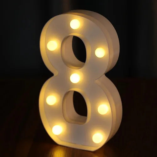 Miniatura 19 de Letras Iluminadas, Luces de Letras LED 26 del Alfabeto, Letra Iluminada Decorativa, Letras de Marquesina LED que Funcionan con Pilas para Fiesta