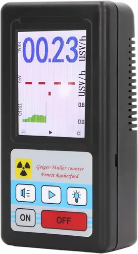 Geiger profesional detector de radiación nuclear portátil beta gamma dosímetro de rayos X con pantalla LCD ±10% recargable para inspección de