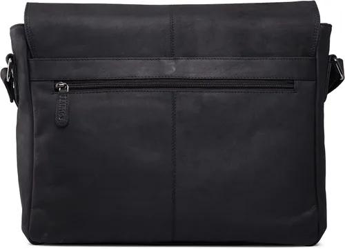 Miniatura 7 de LEABAGS Maletines de cuero para hombre - Bolso Cambridge de cuero genuino para portátil de 15 pulgadas - Bolso de mensajero vintage