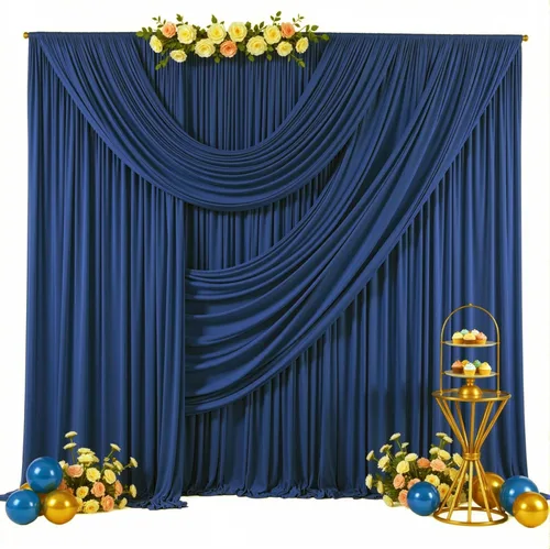 Miniatura 46 de Paneles de cortinas de fondo negras de 10 pies x 10 pies para fiestas, fiestas de cumpleaños, sin arrugas, cortinas de telón de fondo de tela
