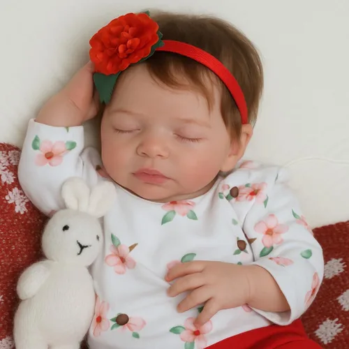 Miniatura 10 de SCOM Muñecas Bebé Reborn Niña de 20 Pulgadas, Recién Nacida Realista, Muñecas Bebé Durmiendo Niña, con Cuerpo de Tela Suave con Peso, Extremidades