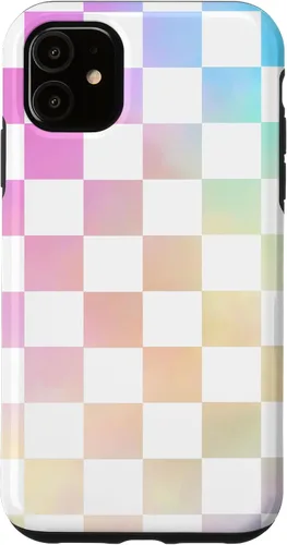 Miniatura 8 de Pastel Rainbow Checkerboard Checker Checked Pattern Case for iPhone 17