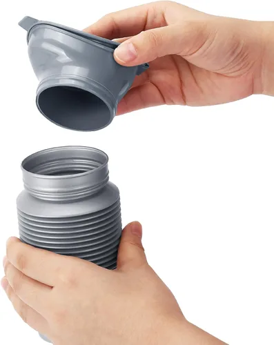 Miniatura 3 de Orinario portátil para hombres y mujeres, botella de urinario de emergencia a prueba de derrames, urinarios plegables a prueba de fugas, botella
