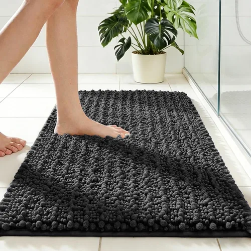 Miniatura 43 de Disolla Alfombra de baño pequeña, antideslizante, lavable, color beige, 17 x 24 pulgadas, súper absorbente, suave, alfombra de baño de felpilla