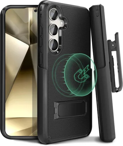 Miniatura 10 de MOTIVE Funda diseñada para Samsung Galaxy S25 Plus con clip para cinturón, compatible con MagSafe Qi2, protección contra caídas de grado militar