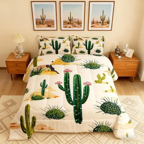 Miniatura 10 de Manfei - Juego de edredón de tamaño Queen con lindo diseño de perezoso, juego de colcha con flores amarillas con 2 fundas de almohada, juego de ropa