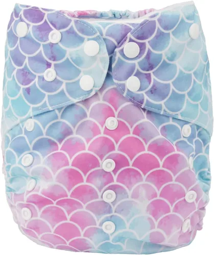 Pañal de tela de 2 a 7 años de edad, bolsillo reutilizable lavable Junior Grande Azul