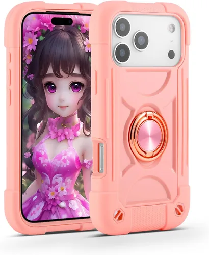 Miniatura 47 de MARKILL Funda compatible con iPhone Air de 6.5 pulgadas 2025 con soporte de anillo giratorio de 360 grados, protección contra caídas de grado