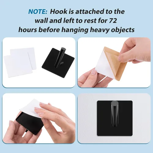Miniatura 3 de Jetec 12 ganchos acrílicos para colgar en la pared, perchero, bata, organizador individual, gancho de pared transparente adhesivo decorativo