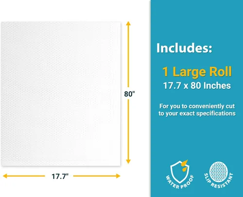 Miniatura 3 de Paquete de 1 rollo y 8 revestimientos transparentes para refrigerador, revestimientos para refrigerador para estantes de vidrio y protegen contra