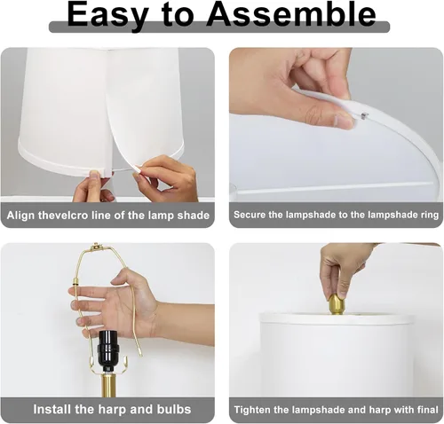 Miniatura 7 de Lámpara de mesa cerámica para sala de estar, lámpara moderna de doble calabaza de 63.5 cm de cerámica para dormitorio, lámpara rústica