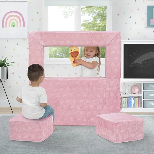 Miniatura 11 de Delta Children Serta Perfect Sleeper - Juego de sofá convertible y juego para niños y niños pequeños, sofá modular de espuma y tumbona abatible