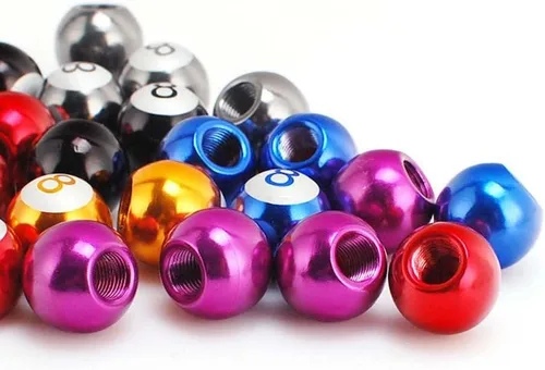 Miniatura 2 de 4 tapas de vástago de válvula, divertidas cubiertas esféricas de aleación de aluminio para válvulas de neumáticos de automóvil, resistentes a