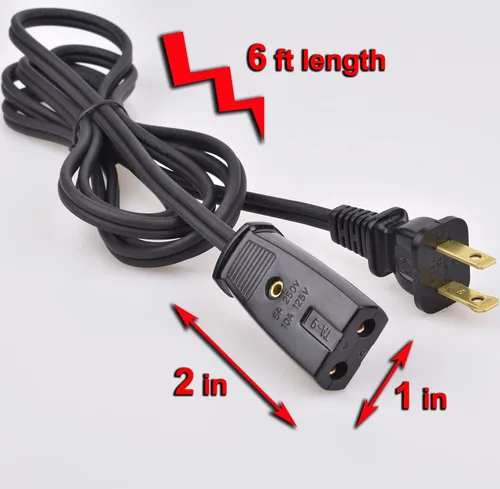 Miniatura 2 de West Bend - Cable de alimentación para urna de café de 6 pies 58036 58002, cable eléctrico de 2 pines, pieza de repuesto para cafetera, cable