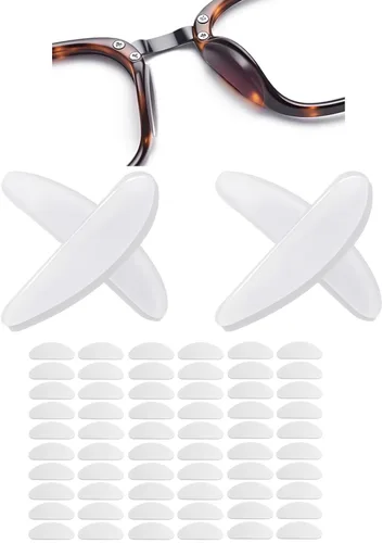 Paquete de 60 almohadillas adhesivas antideslizantes para lentes RayBan Meta Wayfarer, almohadillas de nariz de silicona transparente para Ray-Ban