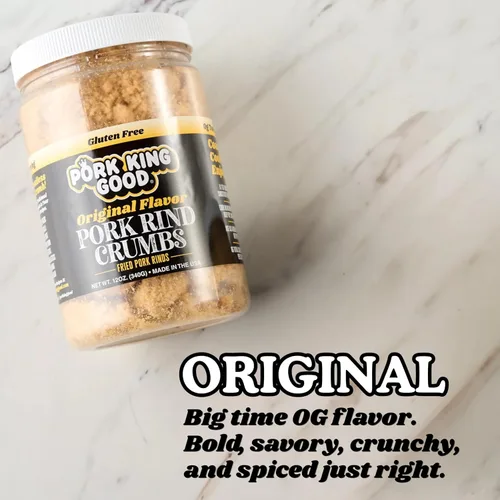 Miniatura 5 de Pan rallado de corteza de cerdo bajo en carbohidratos Keto de Pork King Good ¡Perfecto para dietas cetogénicas, paleo, sin gluten, sin azúcar