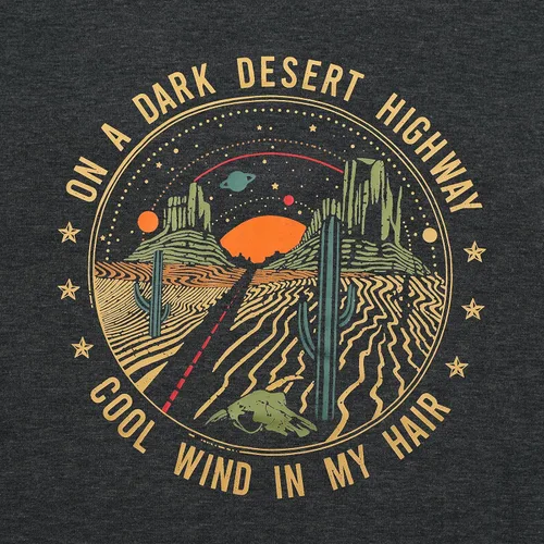 Miniatura 3 de Camisetas de aventura para mujer, camiseta retro de la carretera del desierto, divertida camiseta gráfica de la naturaleza, casual, de algodón