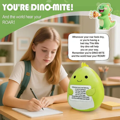 Miniatura 3 de Animales de peluche de dinosaurio de apoyo emocional positivo, regalos de cumpleaños de graduación de Pascua, regalos de animación para mujeres