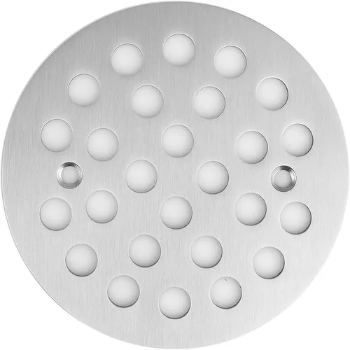 Miniatura 5 de Tapa de Repuesto para Drenaje de Piso Redonda Atornillable de 4-1/4 Pulgadas Rejillas para Escurridor de Ducha (Dorado Cepillado)