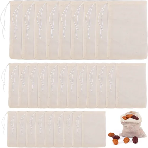 Miniatura 11 de AUEAR, Bolsas de sopa de algodón reutilizables con cordón para café, medicina china, bolsa de té, colar hierbas, estopilla, caldo de huesos, 4"x6
