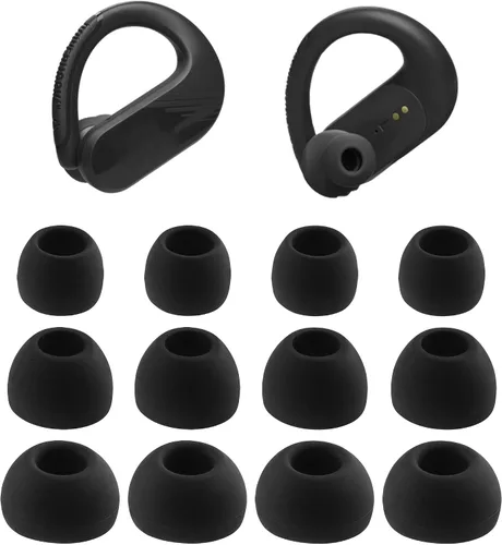Puntas de silicona de repuesto para JBL Endurance Peak 3 / Peak II/Peak/Run 2 Wired/Race TWS, 6 pares (S/M/L, negro)