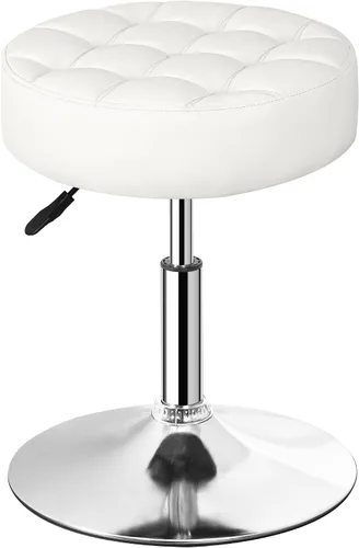 Miniatura 9 de SUPER DEAL Taburetes de tocador para maquillaje, silla otomana de tocador con altura ajustable y giro de 360° para sala de maquillaje, dormitorio