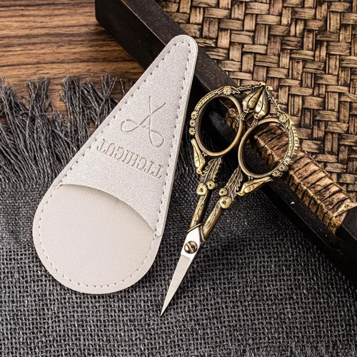 Miniatura 5 de Tijeras de bordado, pequeñas tijeras de coser puntiagudas para punto de cruz, corte de bordado, costura, artesanía, trabajo de arte, herramienta