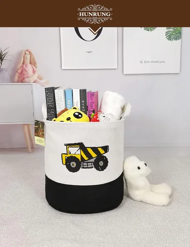 Miniatura 6 de Cesta grande para ropa sucia, organizador de dibujos animados para guardería, juguetes, lavandería, ropa para niños, cestas de regalo (ingeniería)
