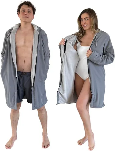 Miniatura 8 de MACAR Parka de natación impermeable con forro polar, ideal para actividades junto a la piscina y al aire libre