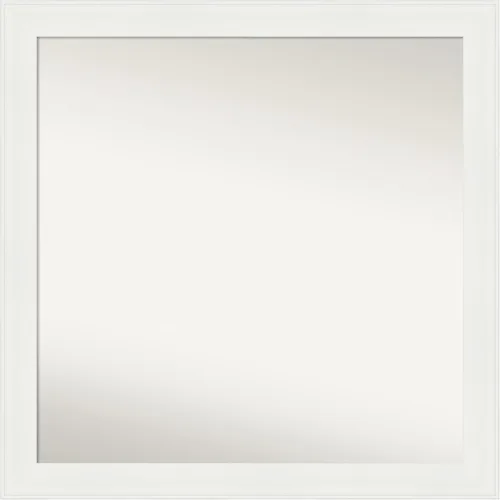 Miniatura 132 de Amanti Art Espejo de baño blanco para sobre el fregadero, 24 x 24 pulgadas, hecho a medida, espejo de tocador cuadrado blanco estrecho, marco